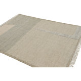 Rug & Kilim’S Flatweave Rug In Beige-Brown With Green & White Geometric Patterns