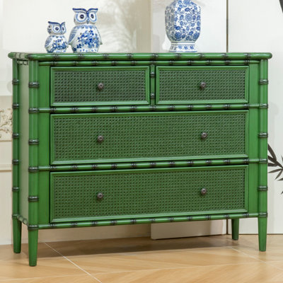 Pastoral Green Four-Drawer Accent Chest