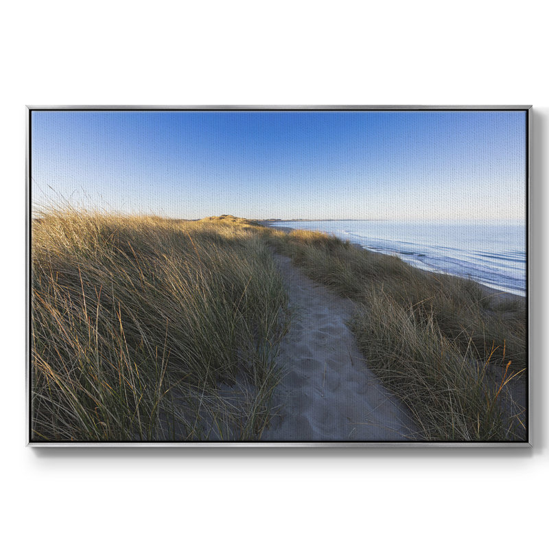 " Beach Path ", 17" H x 25" W x 2" D, Silver