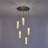 Flint 5 LT Winter Brass Multi-Pendant Kalco