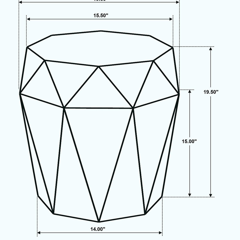 Table d'appoint Pringle Grey, Gris
