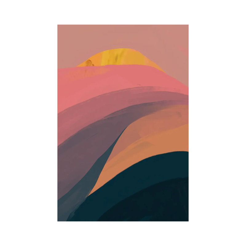 February Abstract 1 Piece Wrapped Canvas Painting, 30.48 cm H x 45.72 cm W