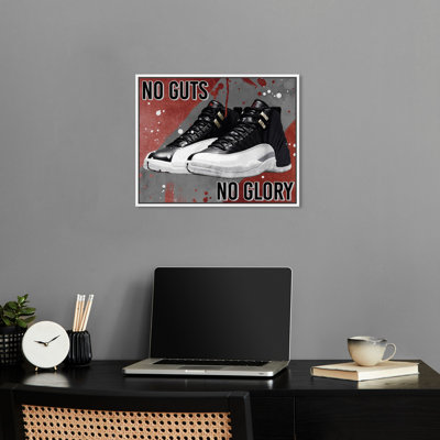 Guts And Glory Sneakers Canvas Motivational Quotes Print By Notoriart