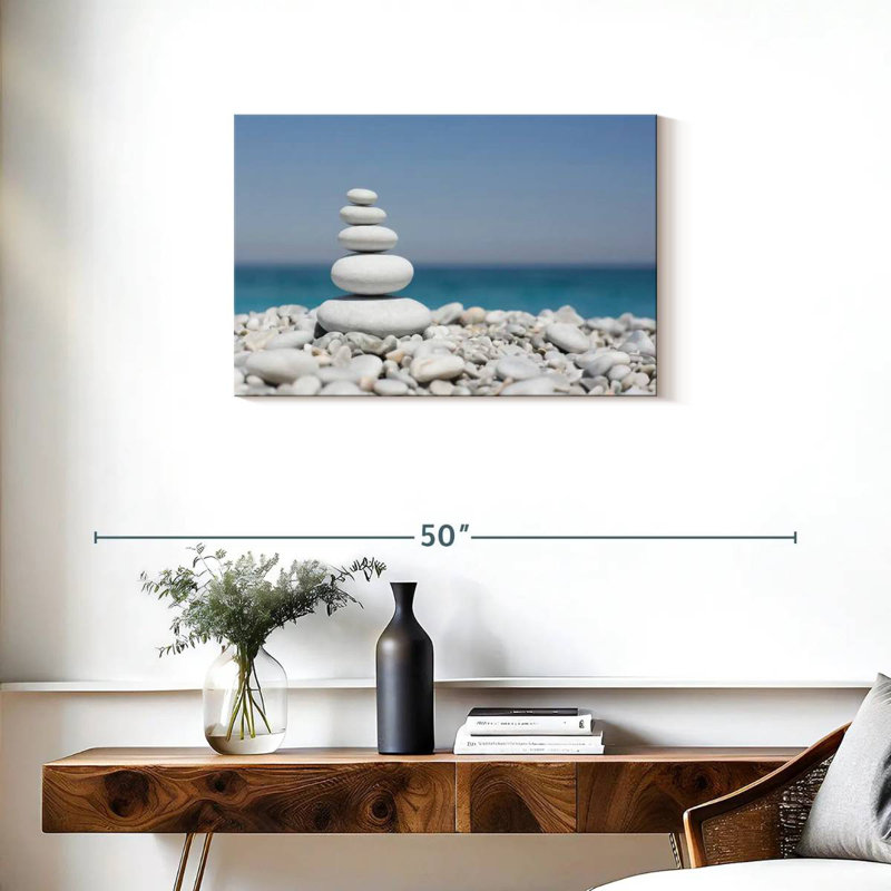 Kerrick Pebble Stack By The Beach, 20" H x 30" W