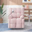 Chaise simple rose confortable avec plateau latéral amovible, réglable jusqu'à 150 degrés, rembourrage en éponge, plateau de fabrication en bois massif sur l'accoudoir, dossier à degrés et panneau à base de bois pour un petit espace de vie-1966364863