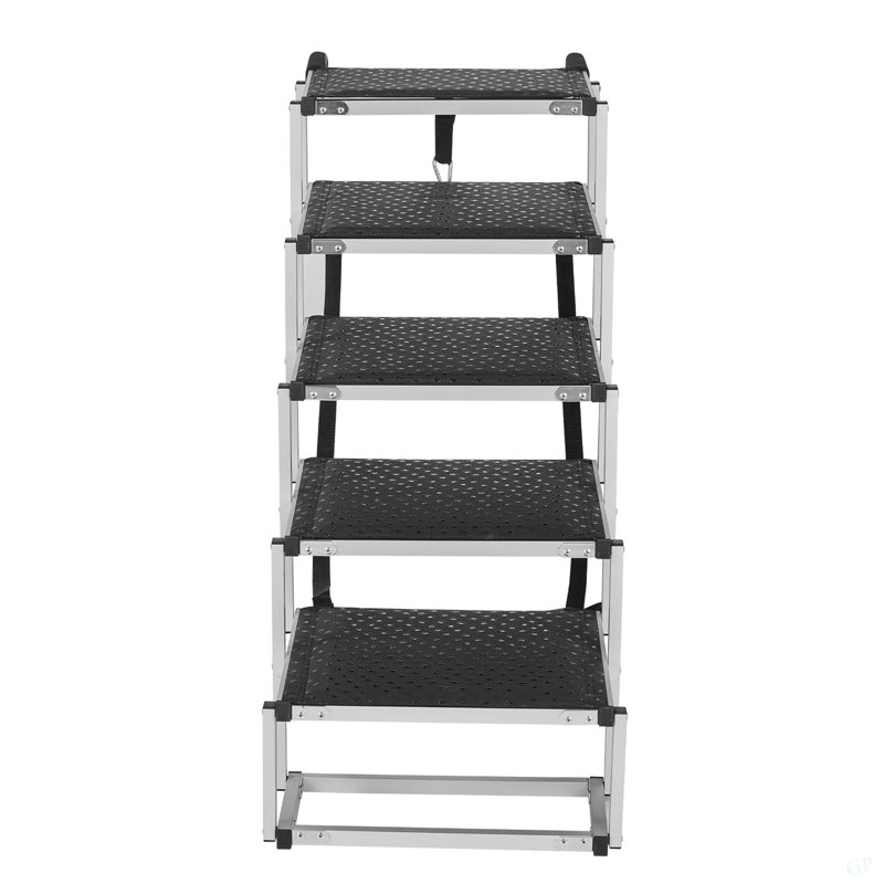 Escalier pour chien pour voiture, marches pliantes pour chien en aluminium à 5 marches jusqu'à 150 lb