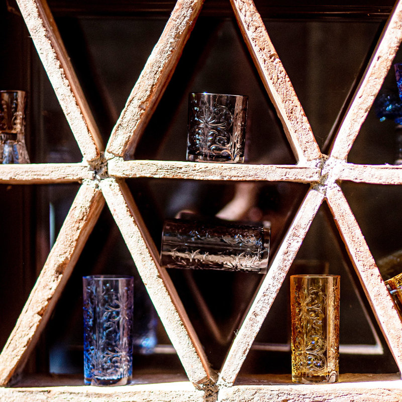 Barocco Handmade Highball Glass, Tortoise