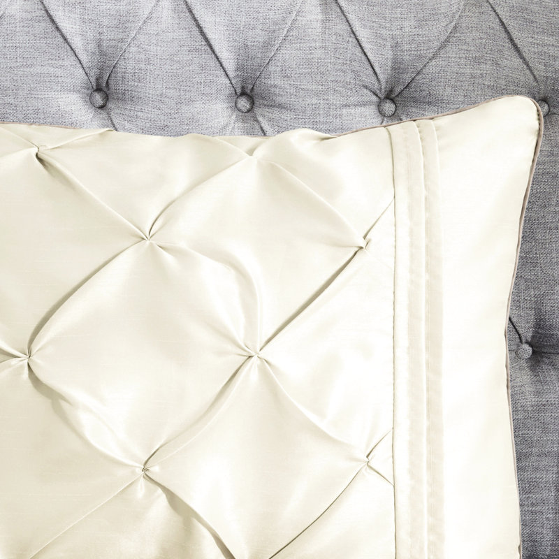 Édredon 7 pièces très grand - motif et bourre avec taies décoratives brodées