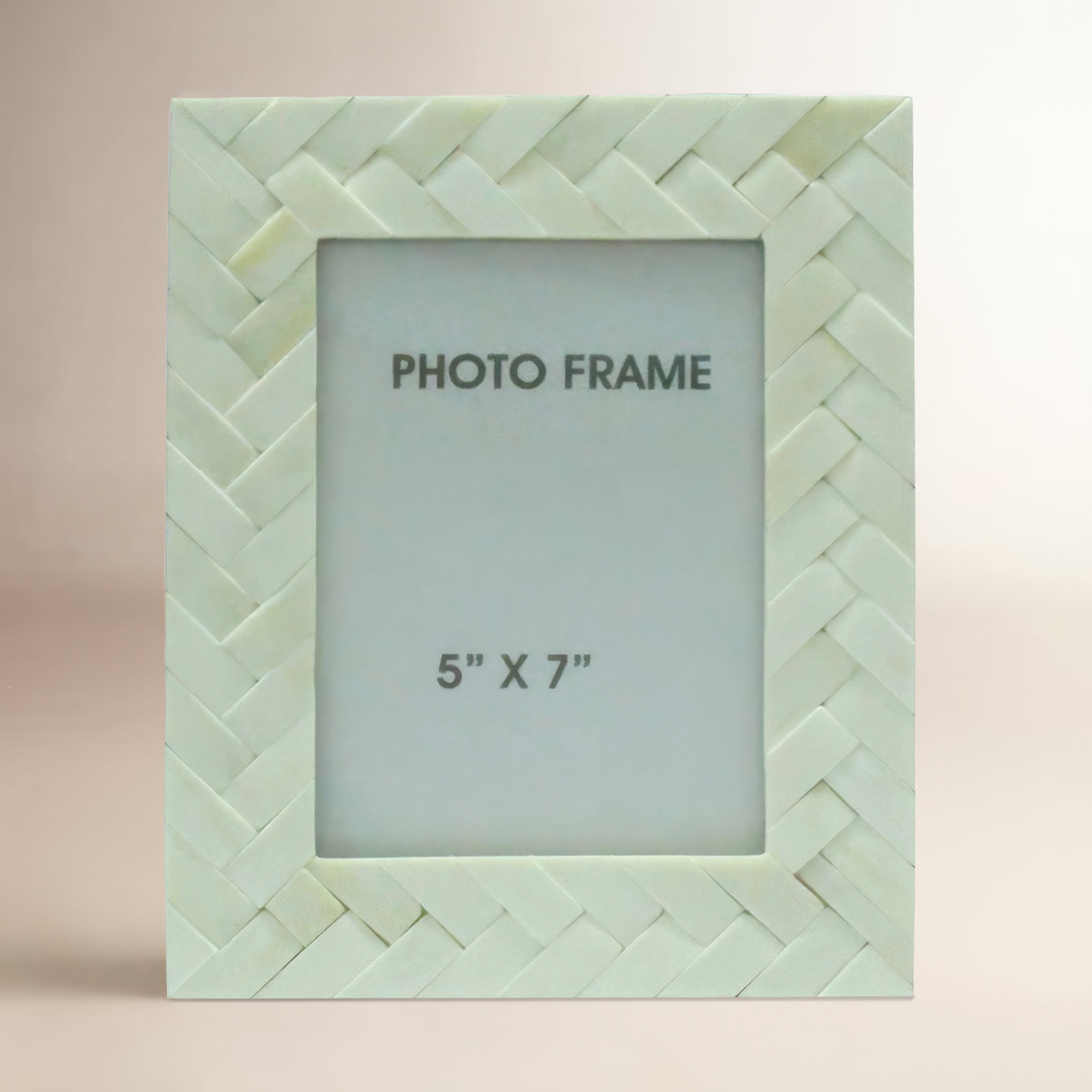 Zephyr Bone Embossed Picture Frame, Brown, 5" x 7"