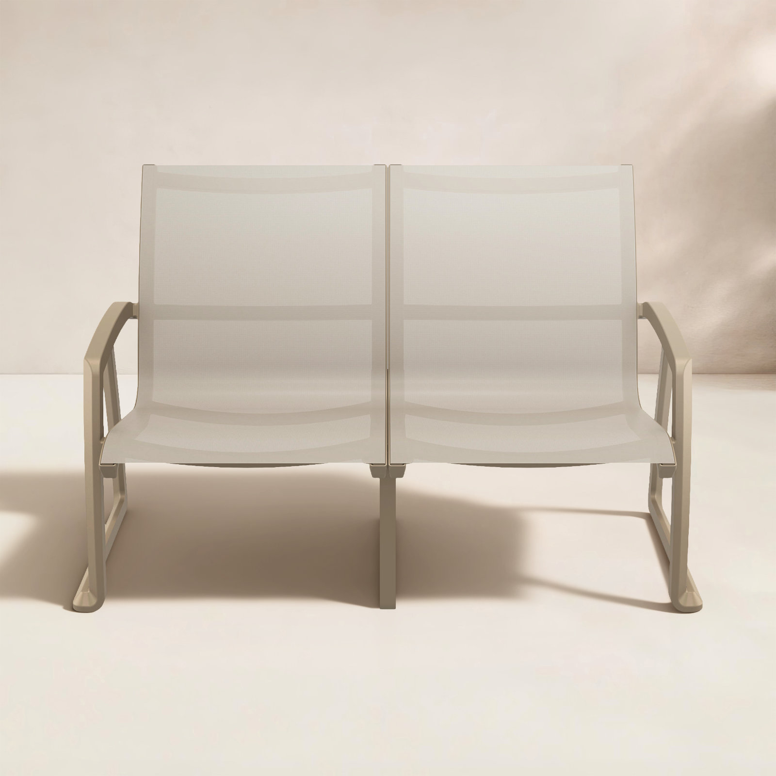 Farrah 53" Patio Loveseat, Taupe