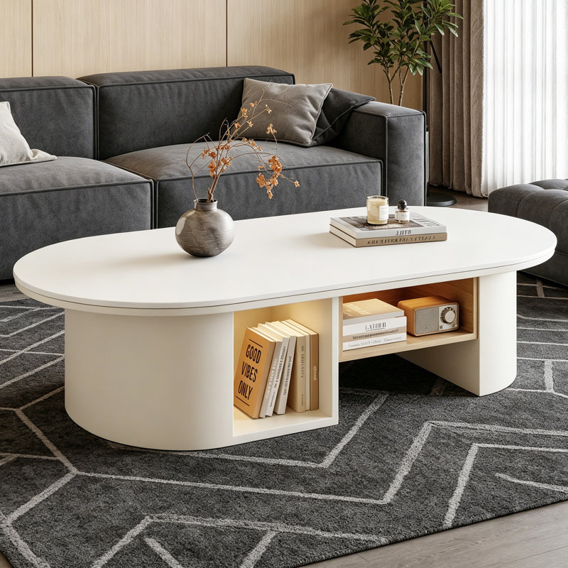 Table basse ovale en ardoise