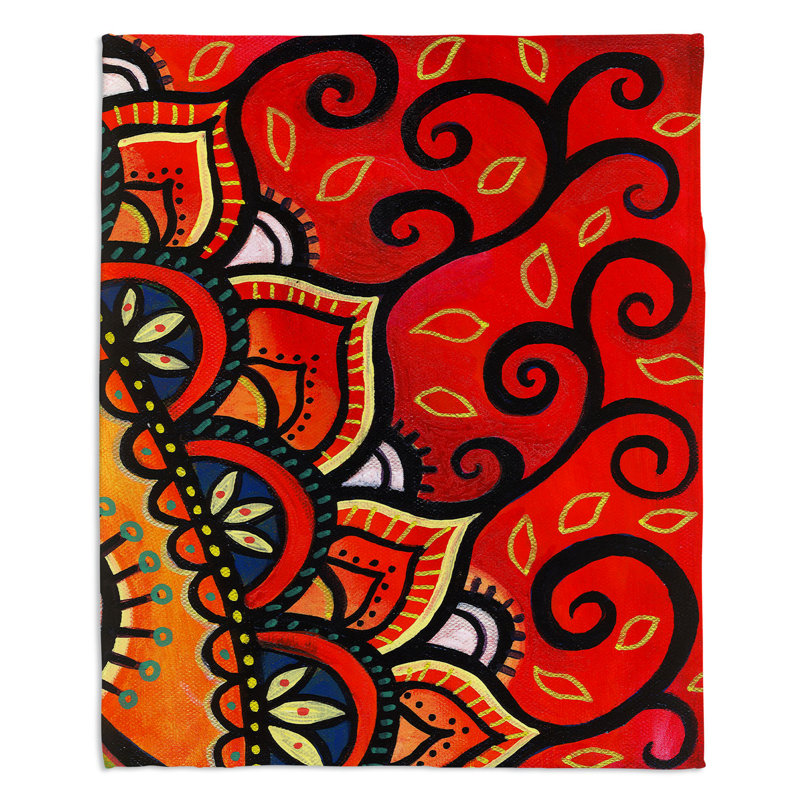 Hand Woven Throw Blanket, 51" x 60"