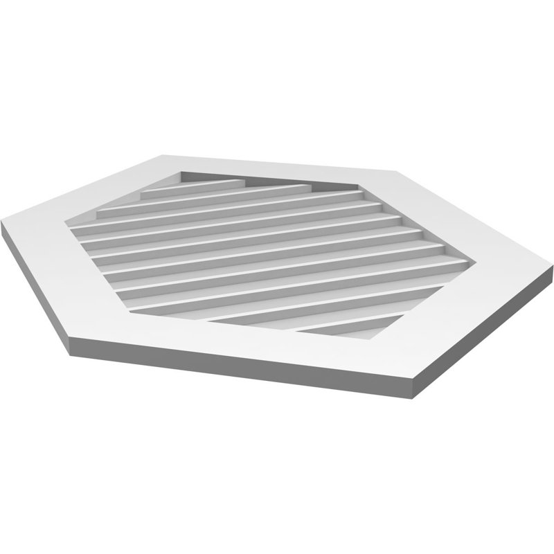 Ventilé vertical à pignon vertical en uréthane 9/12, H 1 po x l 26 po x L 38 po