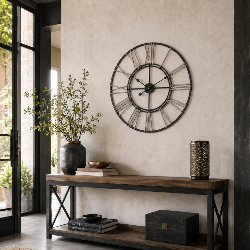 Estiben Metal Analog Wall Clock