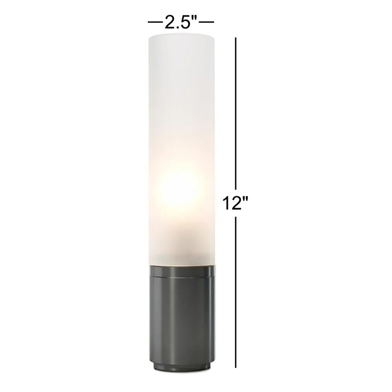Elise Novelty Table Lamp, Black, 12" H x 2.5" W x 2.5" D