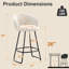 Tabouret de comptoir rembourré avec structure en métal-544041812-544041814