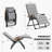 PURPLE LEAF Outdoor Reclining Chair Patio Zero Gravity Chaise Lounge Folding Chair With Removable Cushion Adjustable Headrest-1466961896
