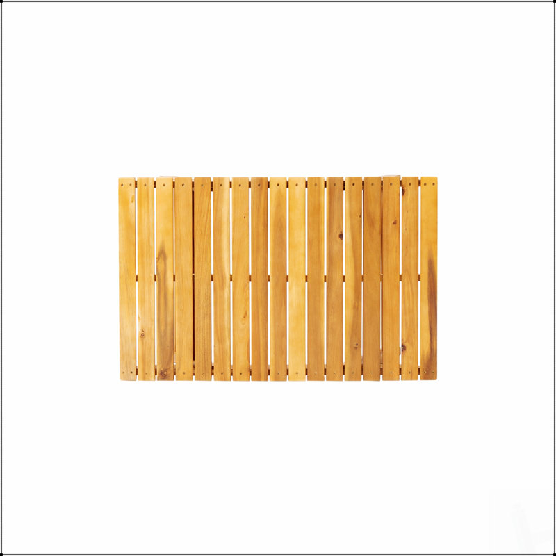 Table basse d'extérieur en bois d'acacia Sedona avec design durable et plateau à lattes ouvertes pour une utilisation élégante