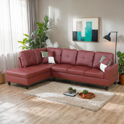 Canapé modulaire en cuir 2 pièces Amielle