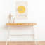 Abstract Yellow Circle Shapes Abstract Contemporary Geometric Wall Art Print 1 Piece Wrapped Canvas Wall Art-1443950769