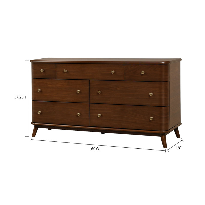 Commode double 7 tiroirs 60 po Clyve