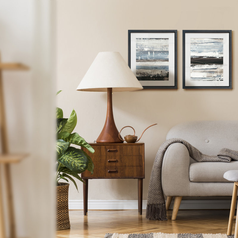 « Icy horizon I », ensemble de 2 reproductions d’art sur papier encadrée