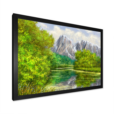Green River In Mountain - Print on Canvas