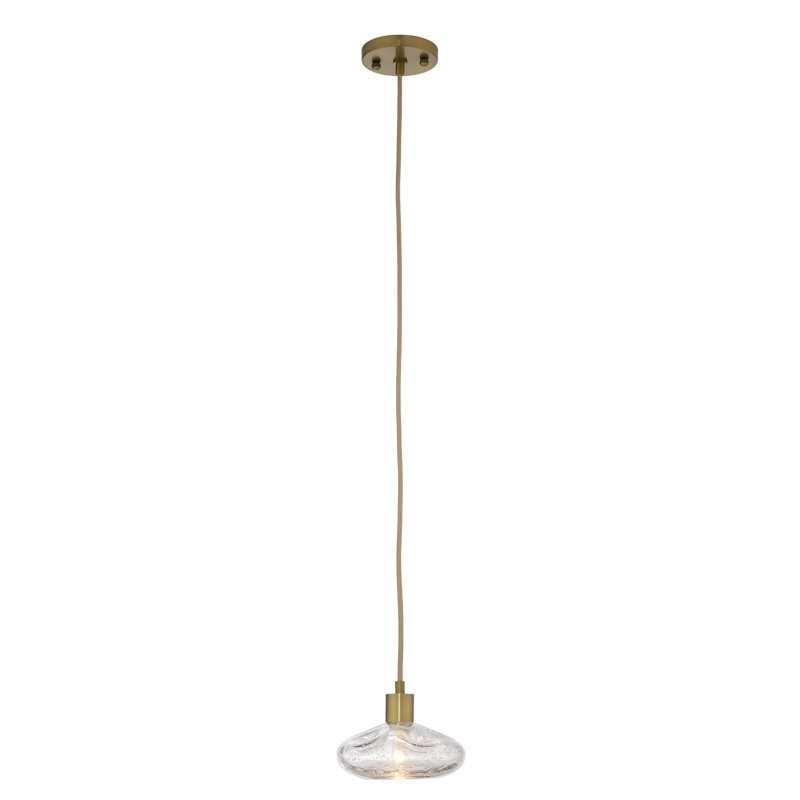Luminaire suspendu en verre soufflé à 1 lumière Reservoir
