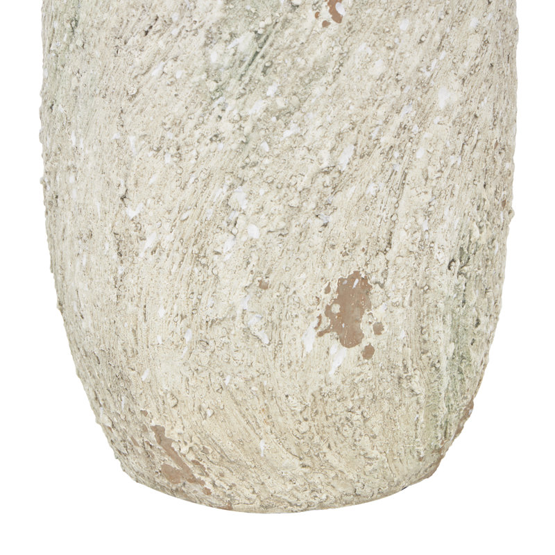 Vase crème avec 2 petites poignées Clairabelle, H 15,40 po x l 6,70 po x P 6,90 po