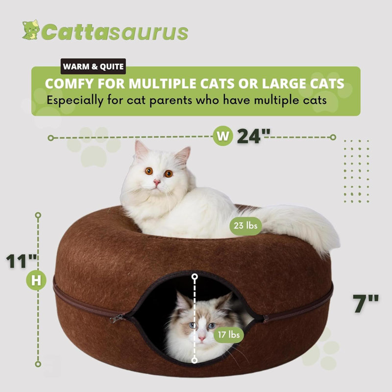 Lit pour chat Peekaboo, Grande taille: L 24 po x l 24 po, Brun