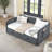 Upholstery Daybed with Trundle Bed and Two Storage Drawers , Flat Arms with Pocket, Extendable Daybed-1338515993