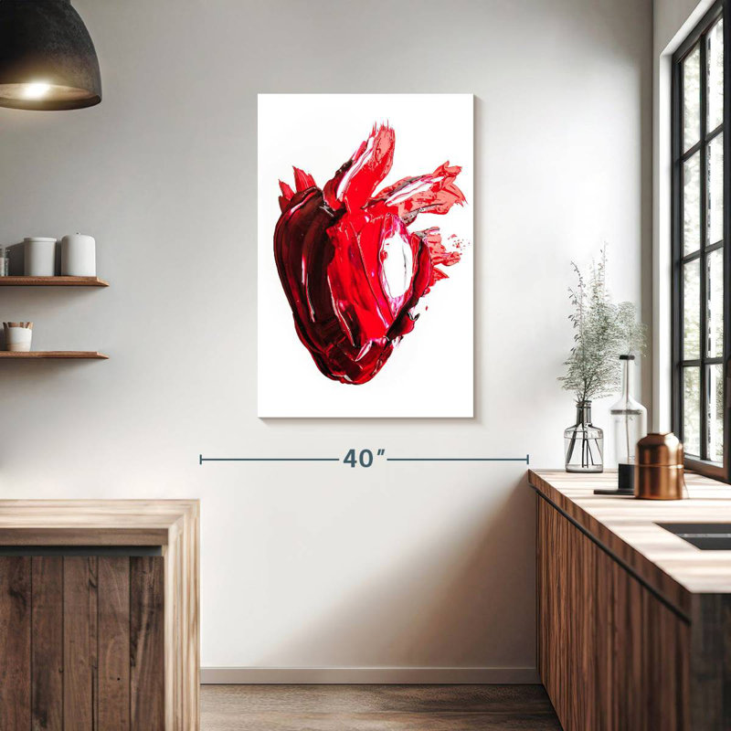 Kelan Abstract Human Heart, 39" H x 26" W