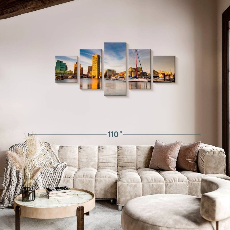 Baltimore, 34" H x 74" W
