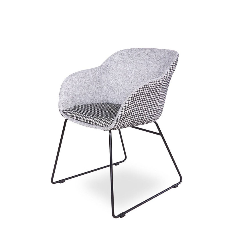 Stemen 43cm H Fabric Upholstered Armchair, Light Grey