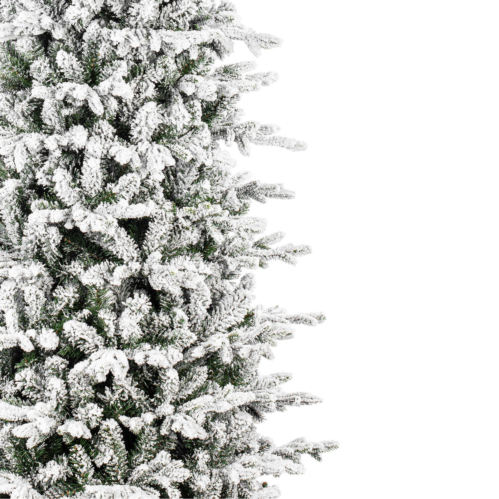 Vickerman 6.5' x 36" Frosted Wistler Spruce Artificial UnLit Christmas Tree with 1886 PE/PVC Tips, 7.5' H
