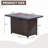 43" Rectangle Metal Propane Smokeless Fire Pit Table