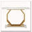 Modern Console Table with Geometric Metal Base Optimal Display
