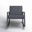 Chaise berçante en métal avec coussins Bia-908524107
