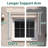 Roselette Patio Window Awnings with Aluminium Frame, Retractable Sunshade Canopy-1791365788