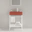 Meuble-lavabo de salle de bain avec lavabo, ensemble de lavabo console sur pied, tablettes de rangement-258042526-258042527