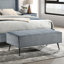 Banc rembourré en velours côtelé