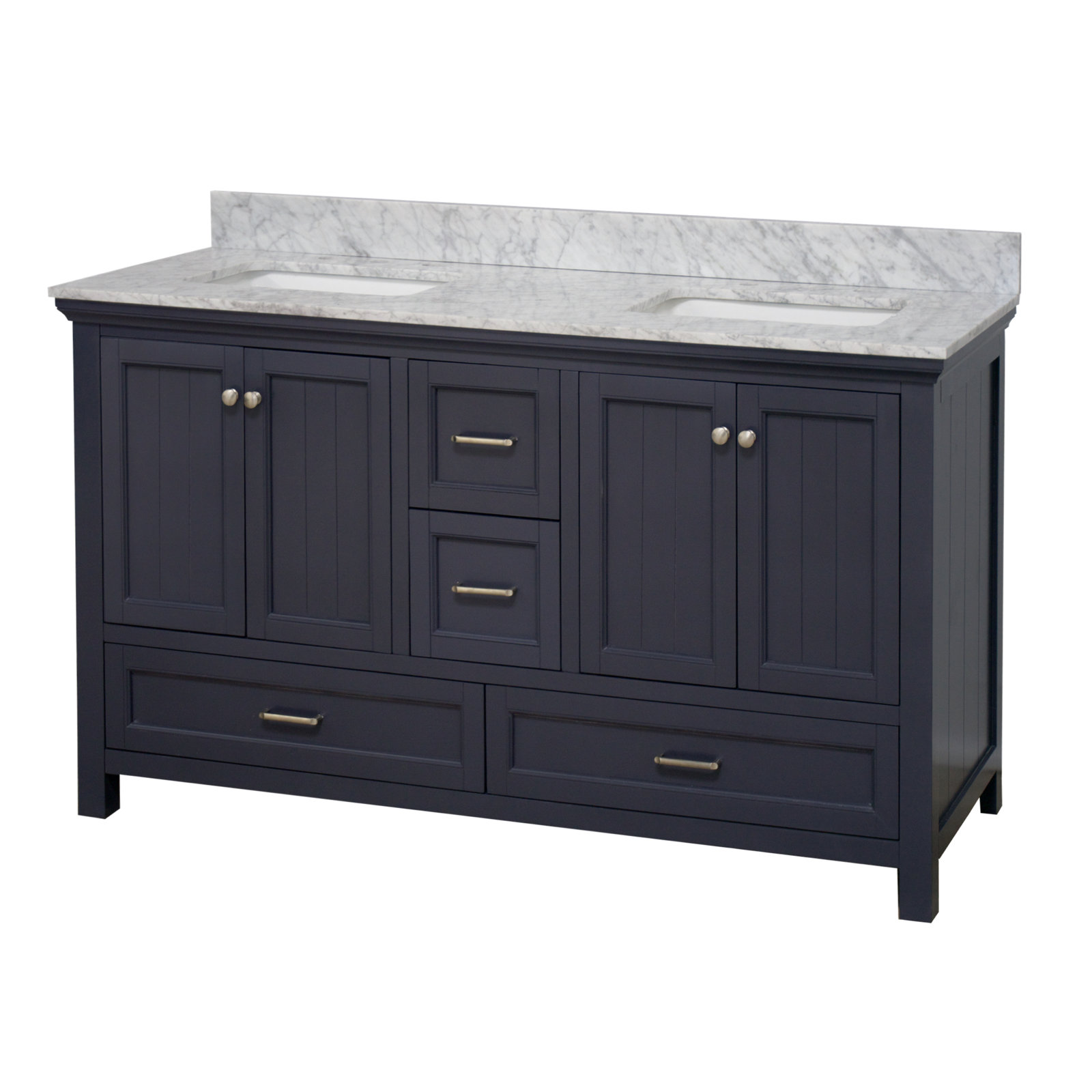Maven 60'' Double Bathroom Vanity, Marine Gray