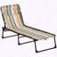Chaise longue pliante avec siège élastique et dossier à 4 positions