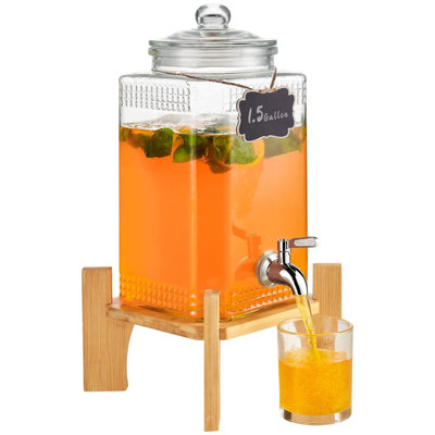 Distributeur de boissons - 1,5 gallon - l 8,5 po x P 8,5 po x H 16,7 po - 1 pièce - 1,5 gallon grande capacité pour un usage familial et commercial