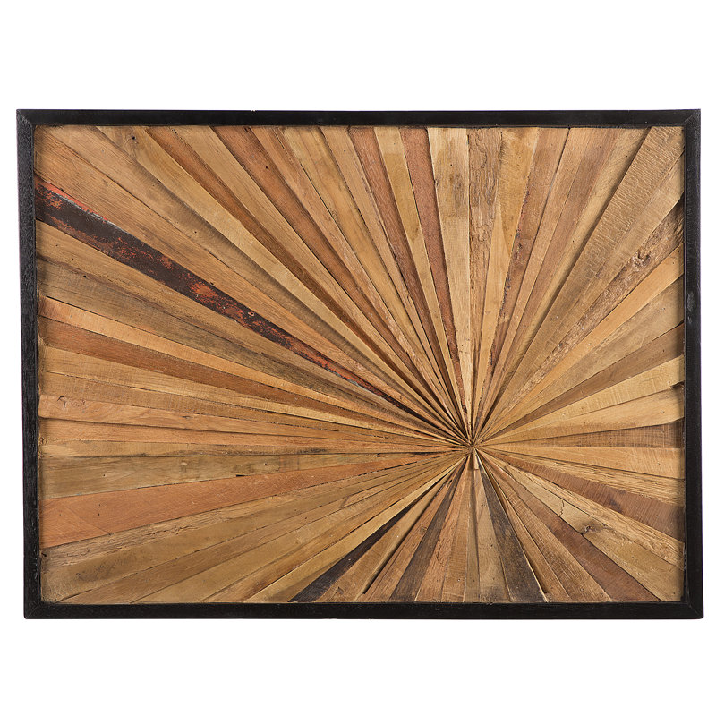 Handmade Abstract Wall Decor on Solid Wood