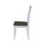 Lite 3 Pieces Round and Solid Dining Set, White 90 cm with 2 Velvet Grey Upholstered Chairs