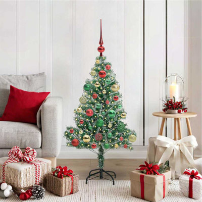 vidaXL Artificial Christmas Tree Snow Flocked with LED Light