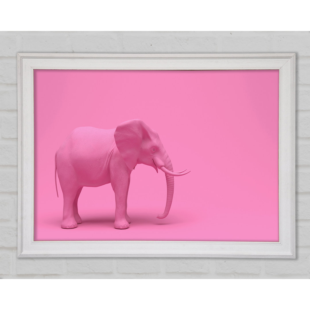 Der rosa Elefant Gerahmter Druck