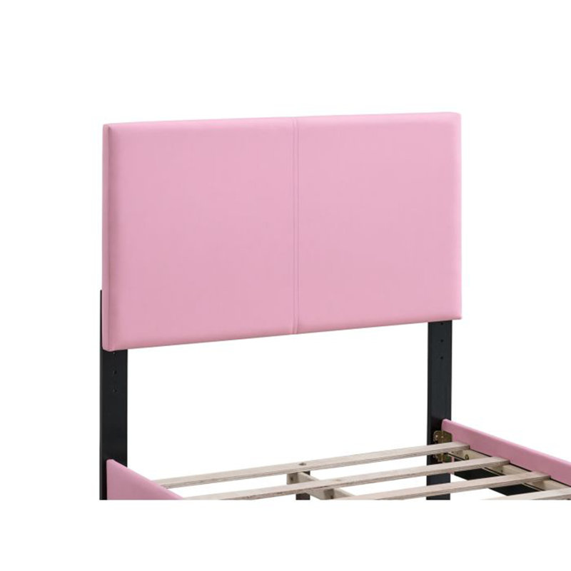 Modern Platform Bed Frame, Twin, Pink