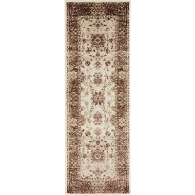 Tapis décoratif gris/beige oriental des Wildes